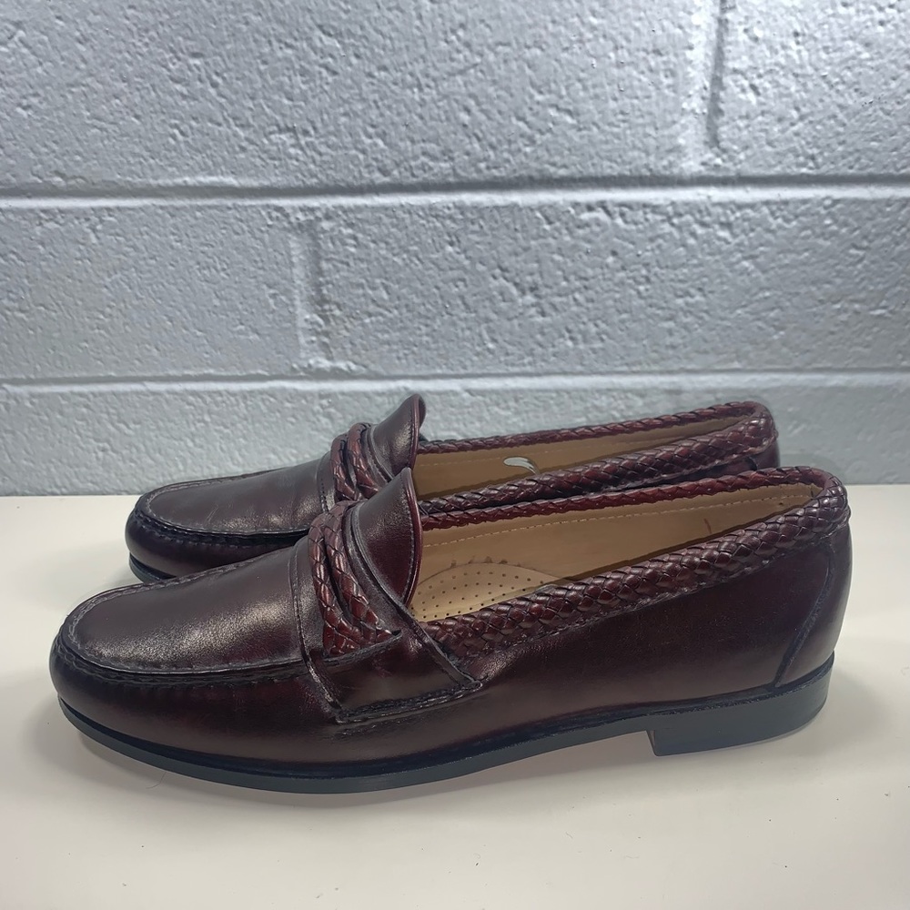 Allen Edmonds Burgundy Red Brown Leather Loafers Mens Size 11 Shoes Made In USA - Picture 2 of 8